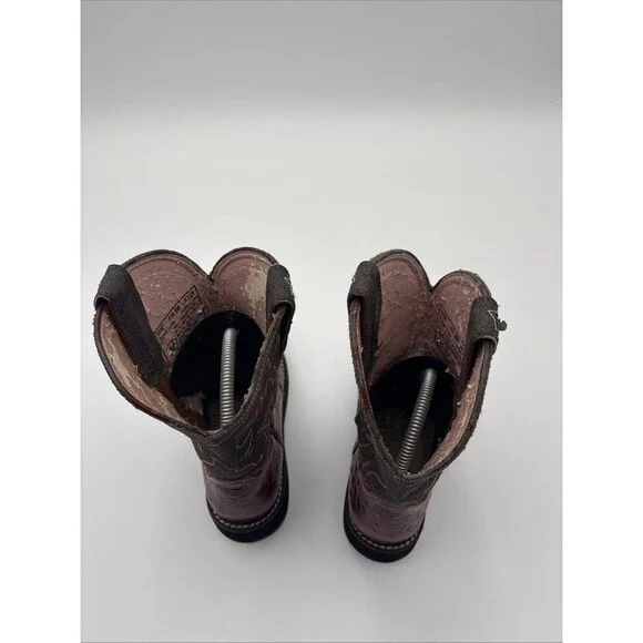 Ariat Boots Womens Size 6 B ProBaby Ostrich Print Red & Grey 16708 - Picture 5 of 9